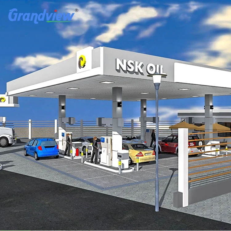 Modern design outdoor totem led sign fascia aluminium gas station canopy