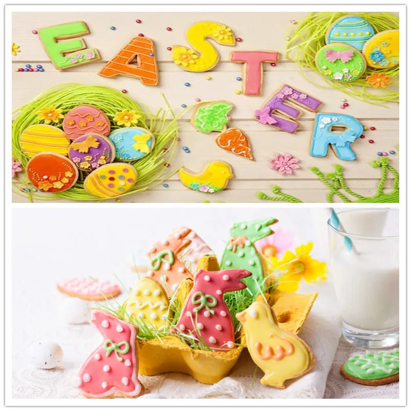 Christmas Easter Theme Cartoon Fondant Cookie Baking Mold 3d Cookie Cutters Molds