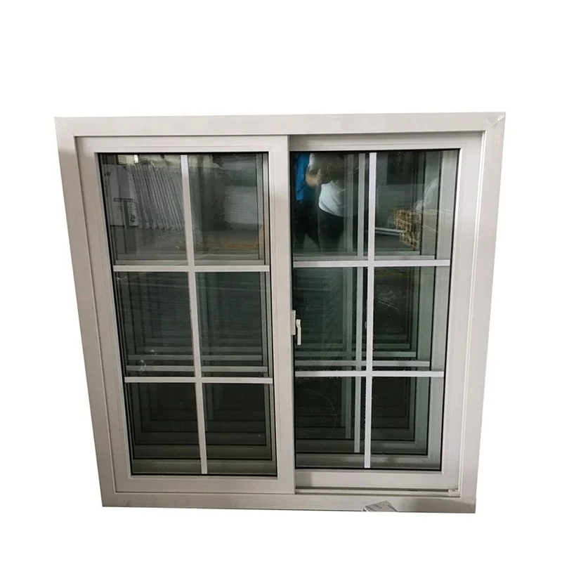 UPVC окна двери ПВХ изолированные тройные застекленные открытые