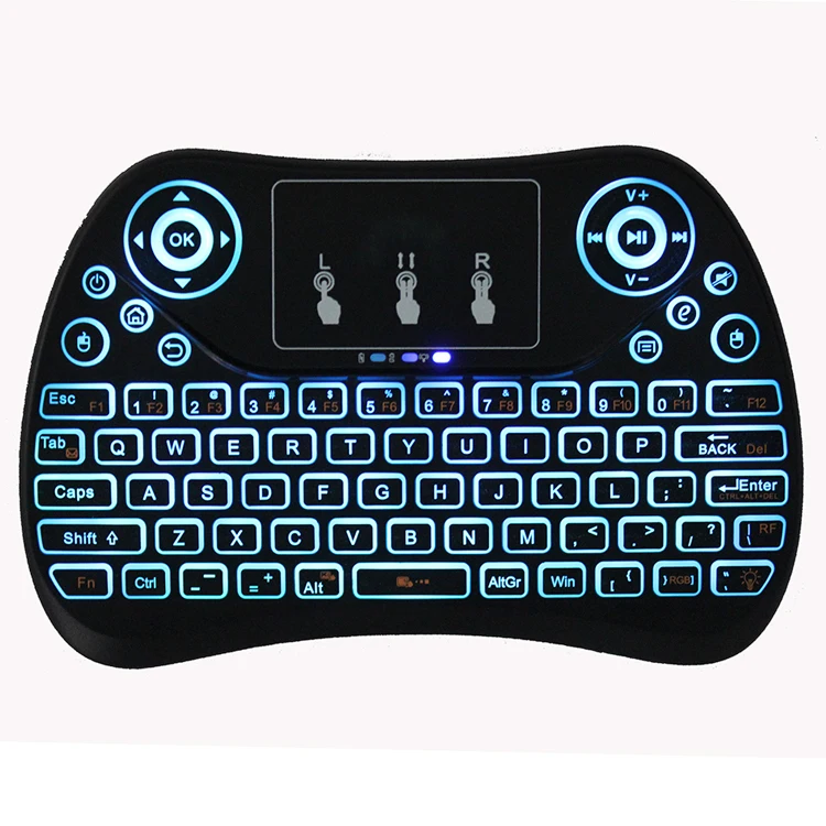 Wholesale T2 Mini Wireless BT Rechargeable 2.4 GHz Wireless Touch Pad Air Keyboard Mouse for Gaming