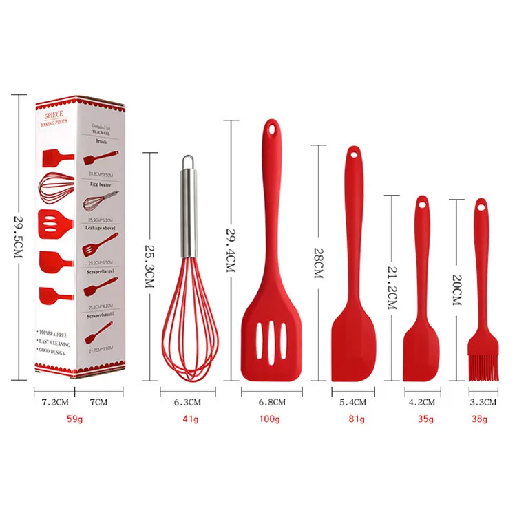 5pcs Kitchen Utensils Kitchenware Different Size Accessories Kitchen For Baking