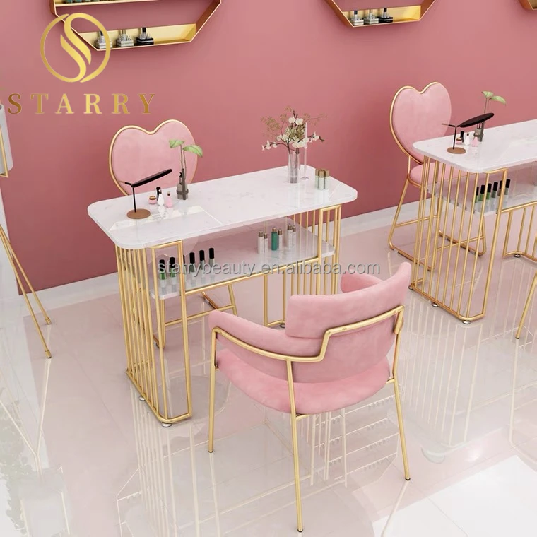 Nail Salon Furniture Chair Led Nail Table Lamp Beauty Nail Desk