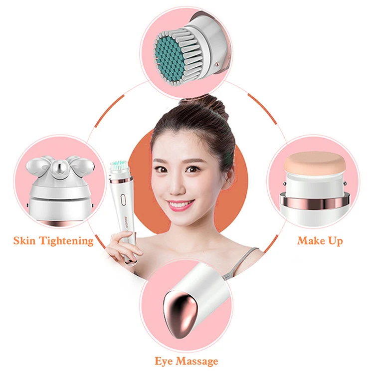 5 in 1 mini face cleaning exfoliator spin brush Beauty Care Massage Electric Facial Cleansing Brush, Skin Care Face Massager