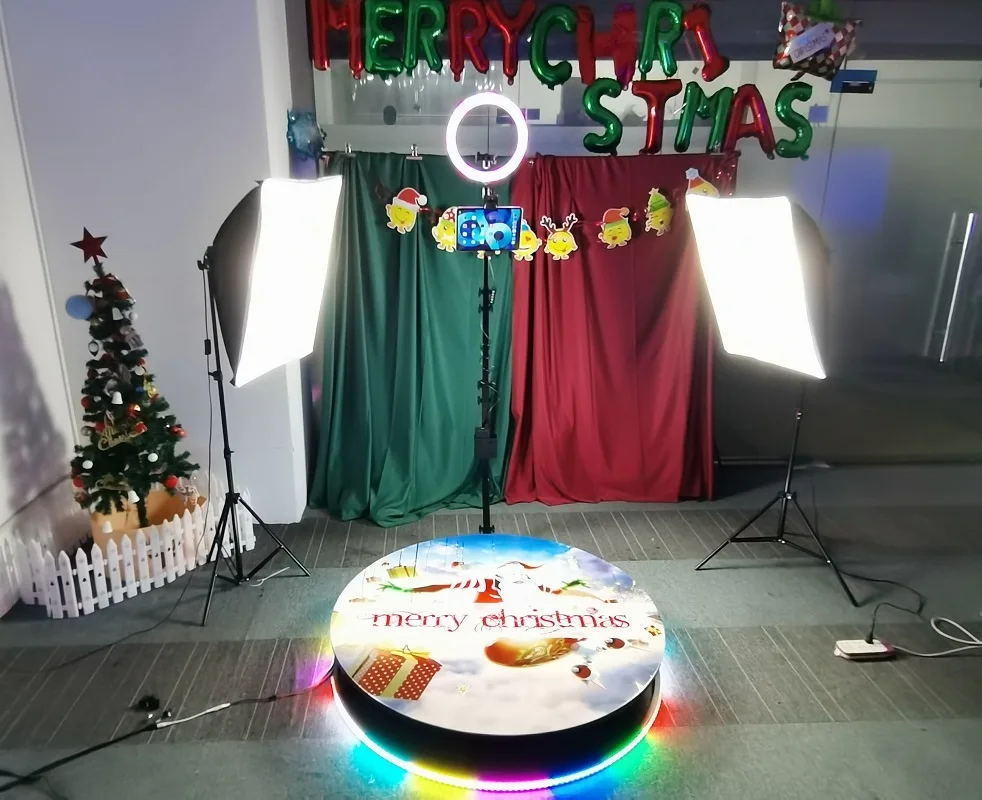 Furmores 360 фотобудка с квадратным светлым красным ковром для фотобудки c60 бездном закаленное стекло