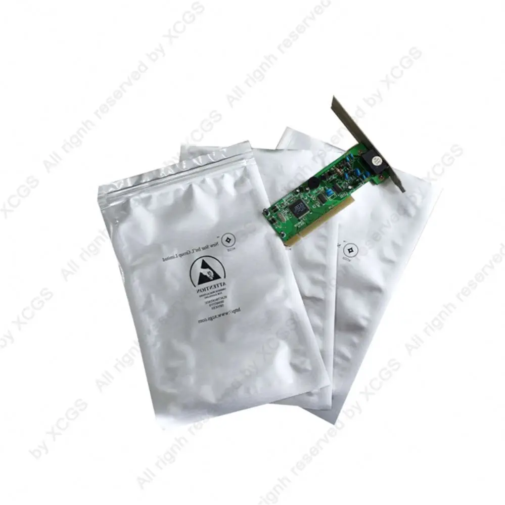 China Factory Aluminum Foil ESD Shielding Bag For IC Board Motherboard Hard Drive Video Card Packaging