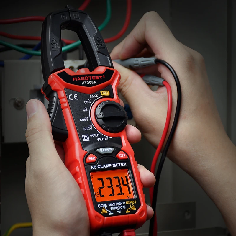 HT206A mended Electrician Special High-precision Measurement Automatic Range Digital Clamp Meter