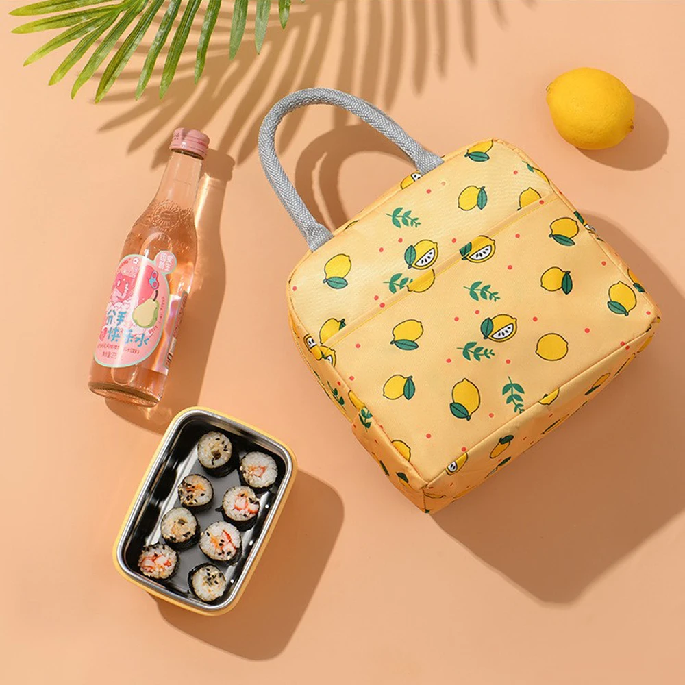 2022 mini Cooler Lunch Box Portable insulation Canvas Lunch Bag Thermal Food Picnic Lunch Bags For Women Kids