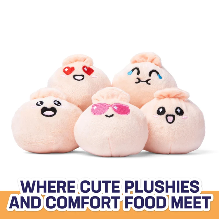 OEM ODM Cute Thing Dumplings Food Cuddly Toys Soft Kitchen Plush Toys Custom Anime  Plushies