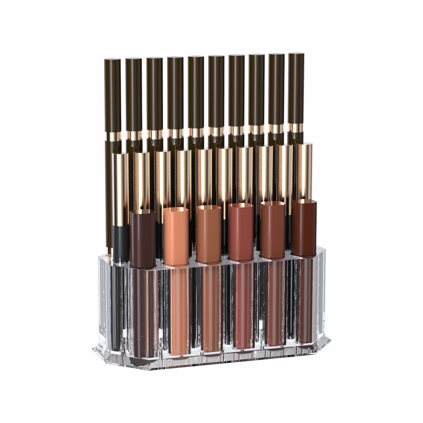 
most popular Lipstick brush clear plastic makeup acrylic cosmetic eyebrow pencil holder 