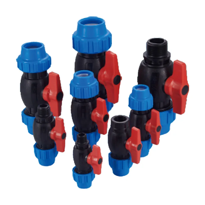 High Accuracy Small Sizes Equal Pipe Compression Fitting Ball Valve For Irrigation System