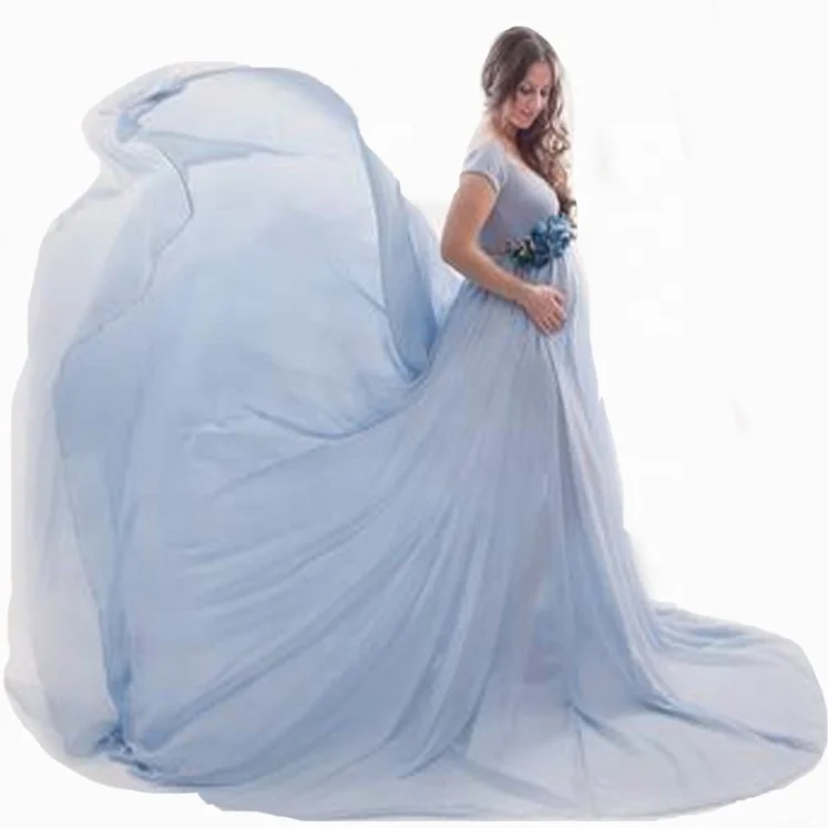 
ropa de mujer Maternity + Clothing Gown Dresses For Photography Pregnant Pregnancy Maternity Photo Shoot Dresses Props 