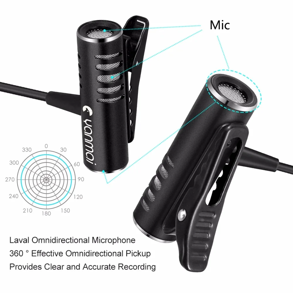 
Wholesale Clip On Mic Wireless Lapel Lavalier Microphone to lightning for Vlogging Video Recording Voiceover Live 