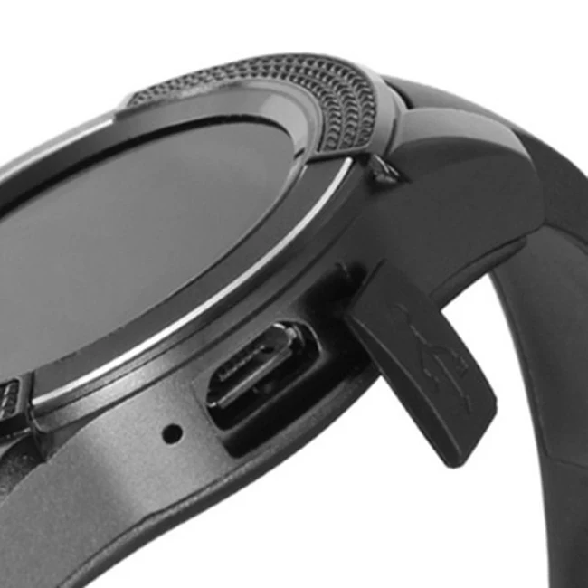 Round screen touch screen SD card & sim card slot sport smart watch with SIM