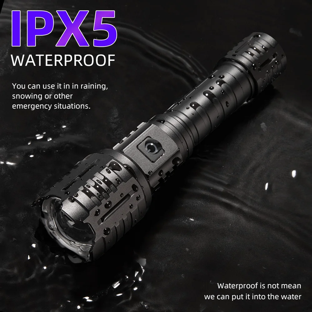 Factory outlet aluminium alloy high lumens LEP 1800Lumens long Range super bright led flashlight Type C Flashlights &Torch