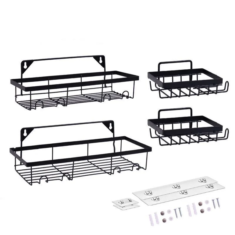 Black 3-Pack Corner Shower Caddy Organizer Shelf Shower Organization with Soap Holder Adhesive Shower Shelves for Bathroom