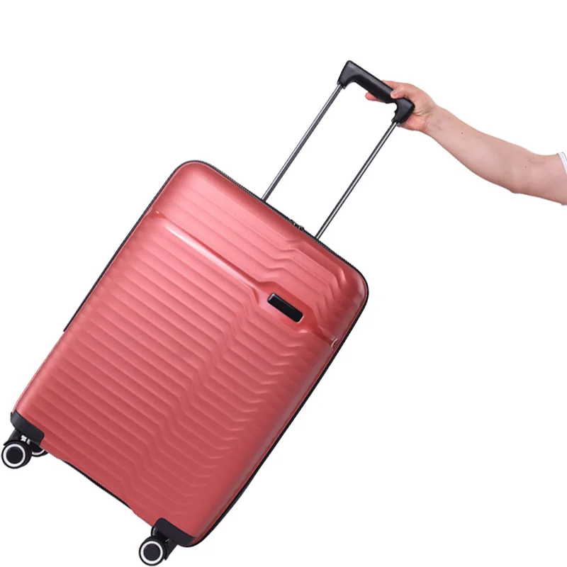 Taizhou 8 wheels 2021 New fashion rose red trolley suitcase no broken maleta de viaje travel luggage