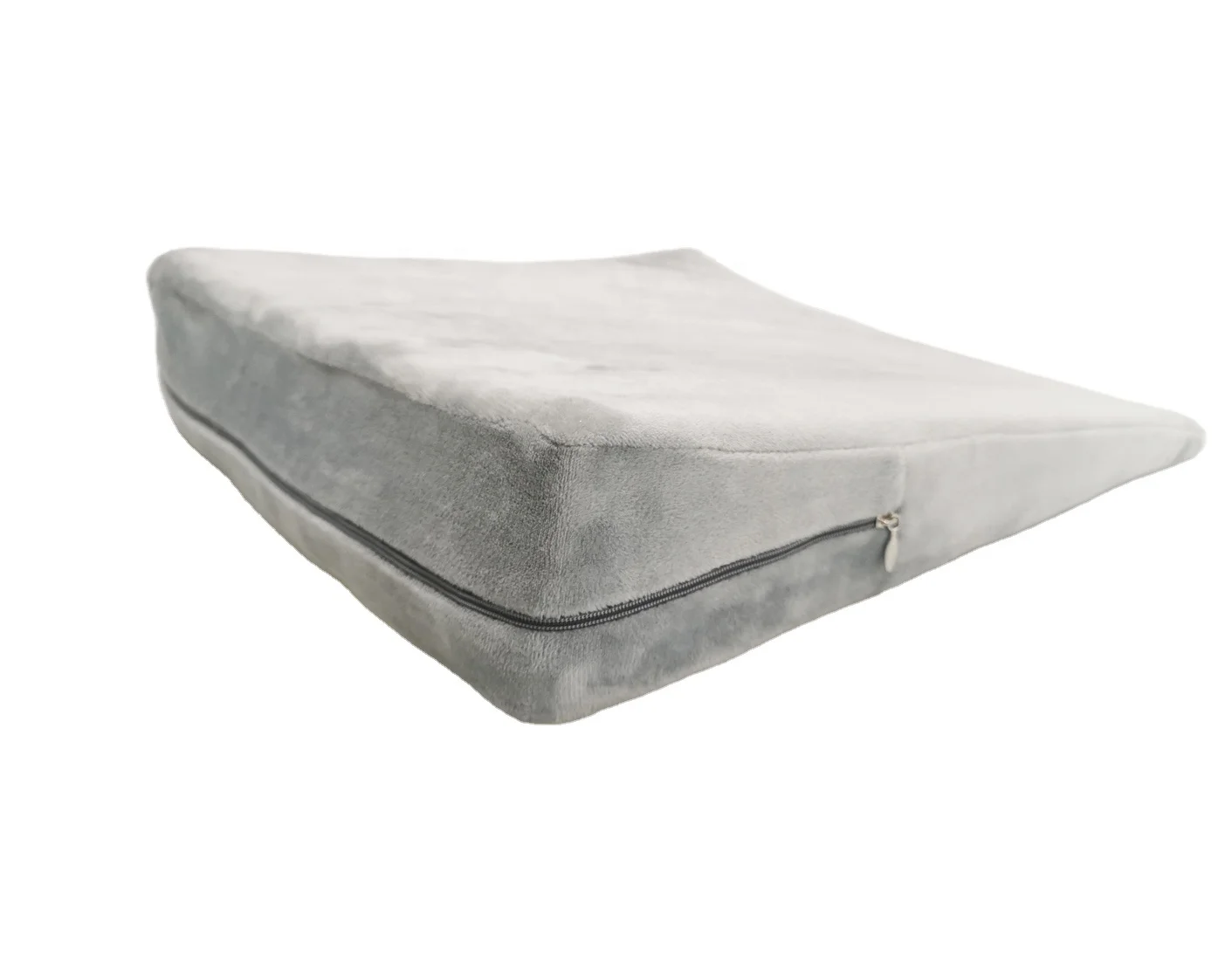 Triangle 3D Mesh PU Foam Adult Bus Car Driver Wedge Memory Foam Seat Cushion with Holes For Height With Strap