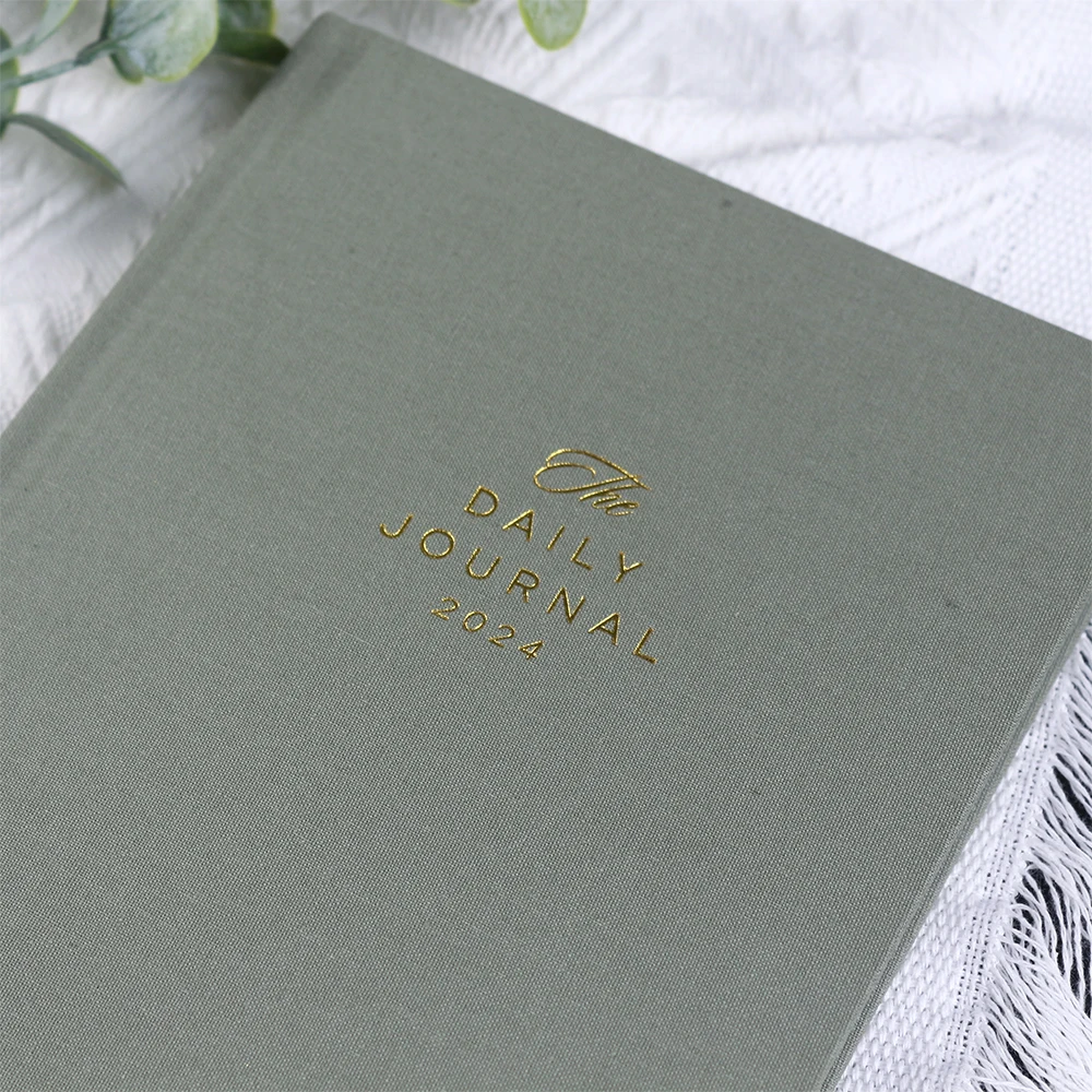 Luxury Linen Hardcover  Business Meeting Journal Notebook Travel Dairy Printing Service Planner Printing
