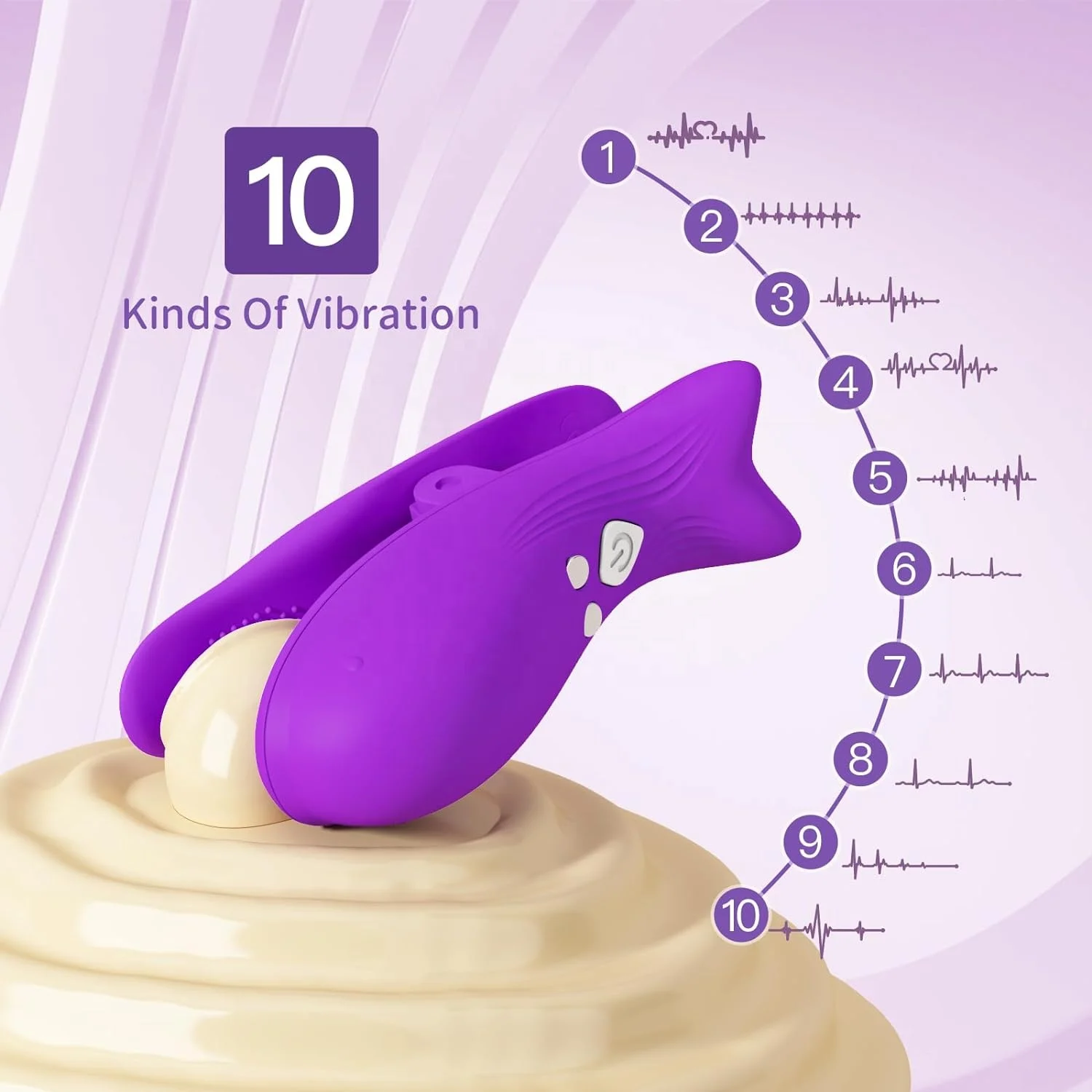 ZWFUN 10-Mode Nipple Clamp Vibrators Breast Clips Electric Nipple Stimulator with Remote Control Adult Toys for Women