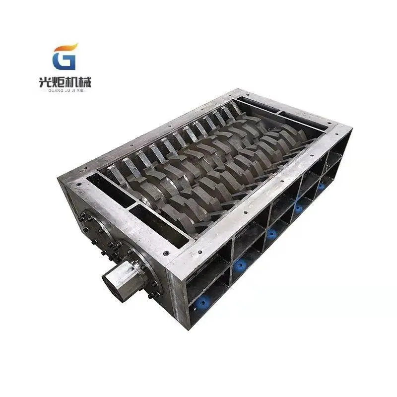 Domestic waste recycling station double shafts shredder blade Crushing