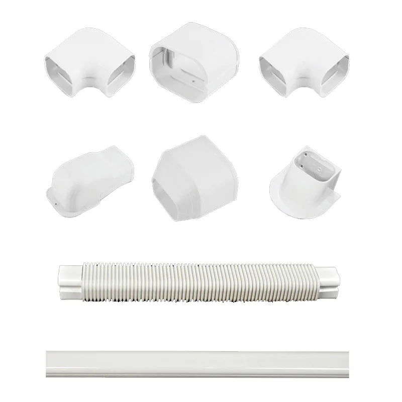 High quality plastic flexible air conditioner slim duct pvc pipe cover air conditioner spare parts AC air conditional syst