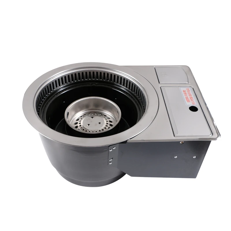 commercial restaurant table flat top smokeless charcoal and gas propane bbq stove grill made in korea grill table for restaurant