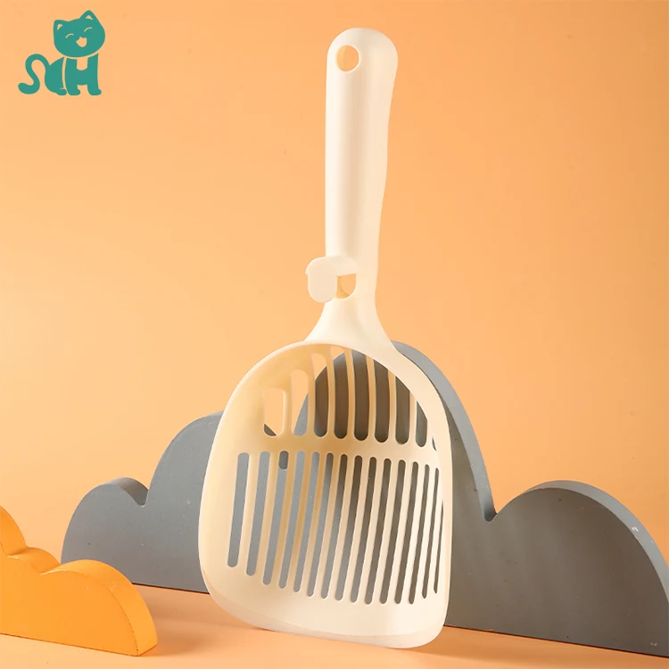 Manufacturers Wholesale Ergonomically Designed Extended Handle Cat Litter Scoops Hooks Store Cat Litter Scoop Plastic Shovel