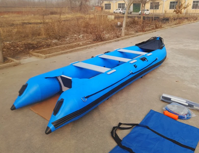 CE cheap  4.2m 3 persons  inflatable  fishing canoe  kayak  kaboat