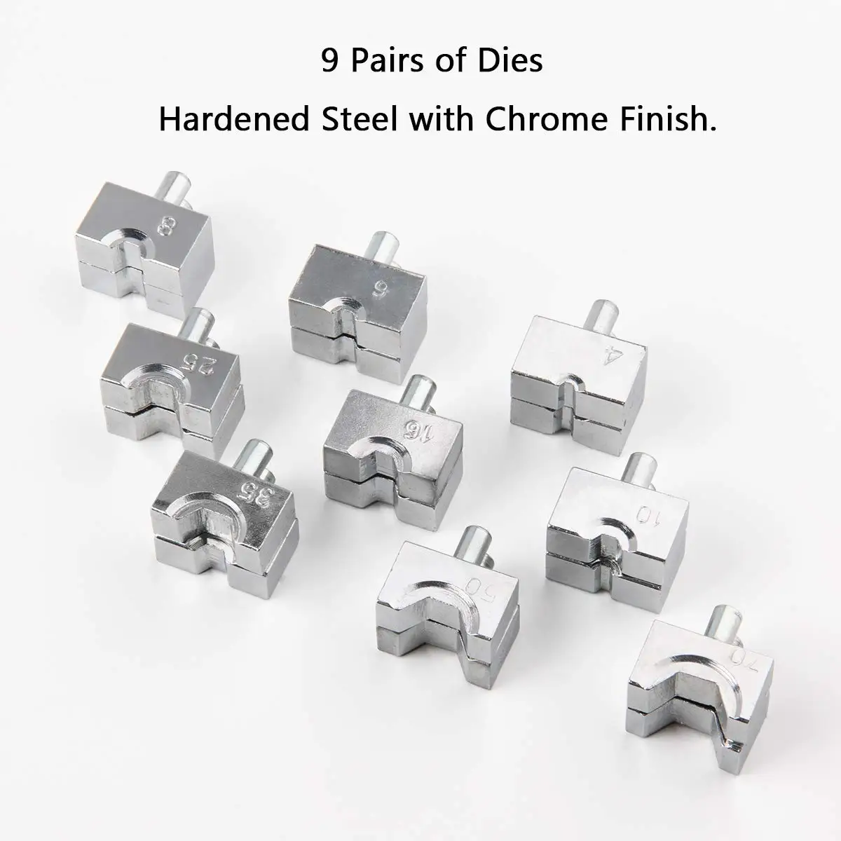 10 Tons Hydraulic Wire Battery Cable Lug Terminal Crimper Crimping Tool With 9 Pairs of Dies