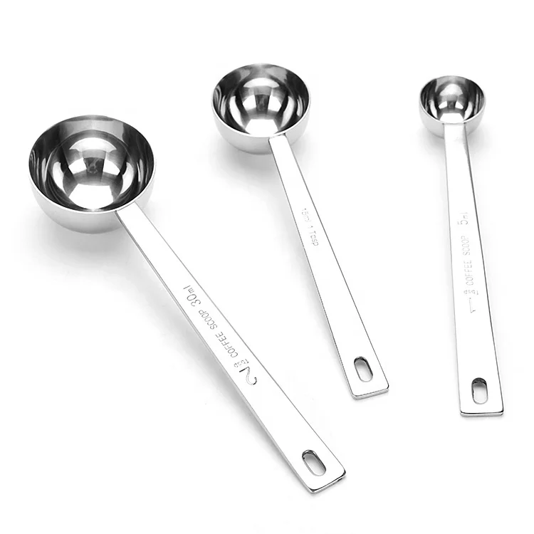 High Quality Korean 3pcs 5g 2g 1g Teaspoon Stainless Steel Digital Scale Coffee Tea Measuring Spoon