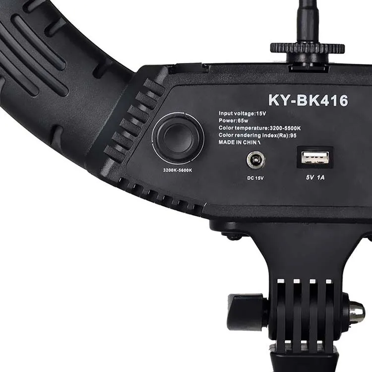 Made in China Factory 18 inch makeup ringlight bi-color large photography led ring light lamp with tripod stand for cell phone