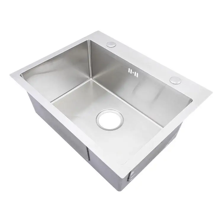 Modern resident  wash basin rectangular shape under mount single bowl handmade stainless steel kitchen sink