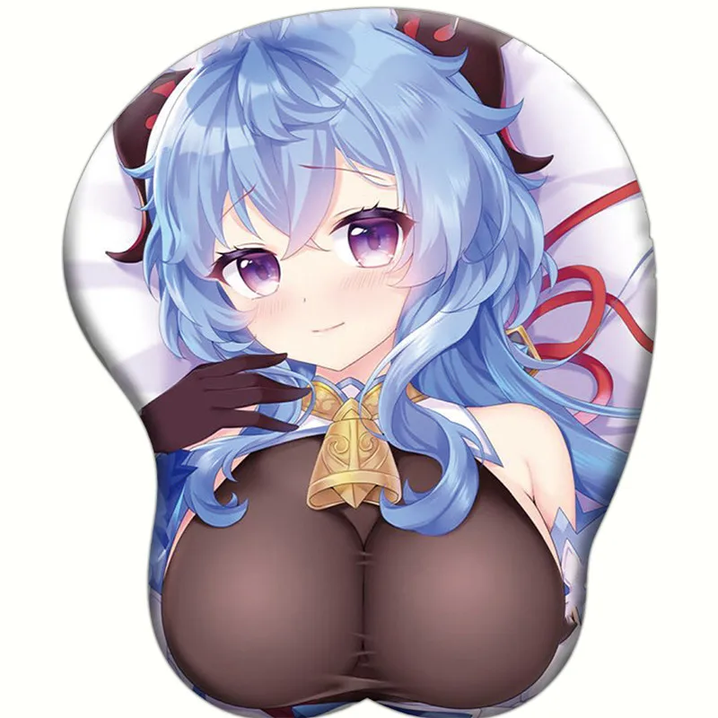 HOSHOM Soft Silica Gel Anime Mouse Pads Wrist Rest Cartoon Gaming Mouse Pad Printed 3D Ergonomic Custom Mouse pad Cute
