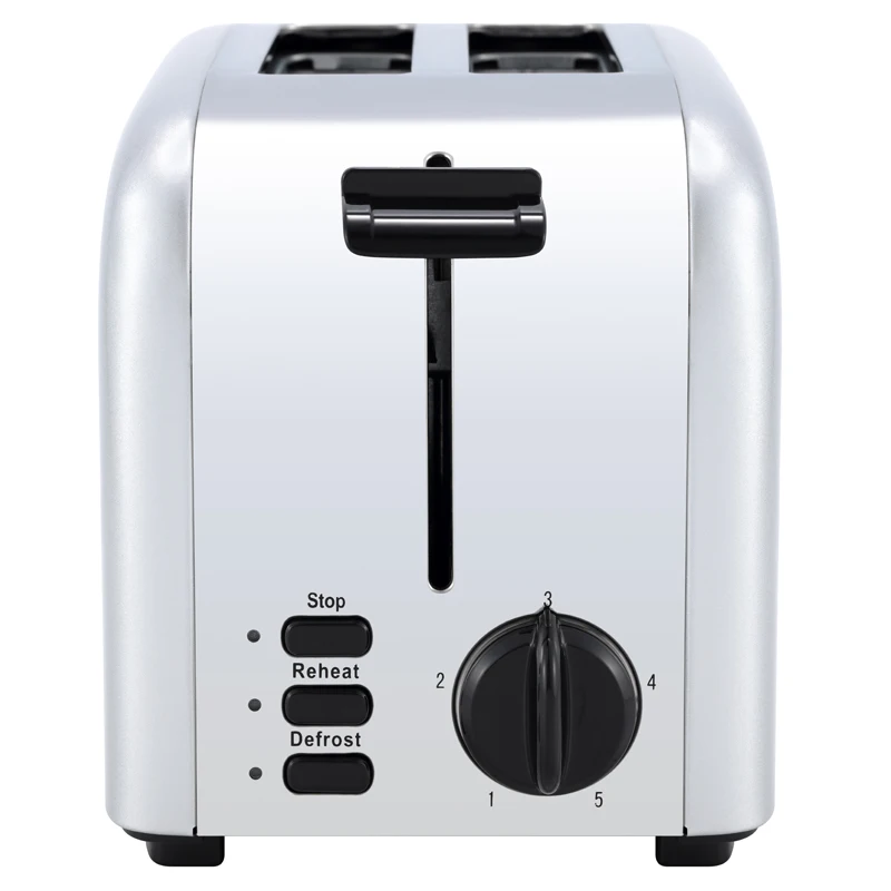 Тостер для домашнего использования, кухонный тостер из нержавеющей стали с 2 ломтиками, 2022