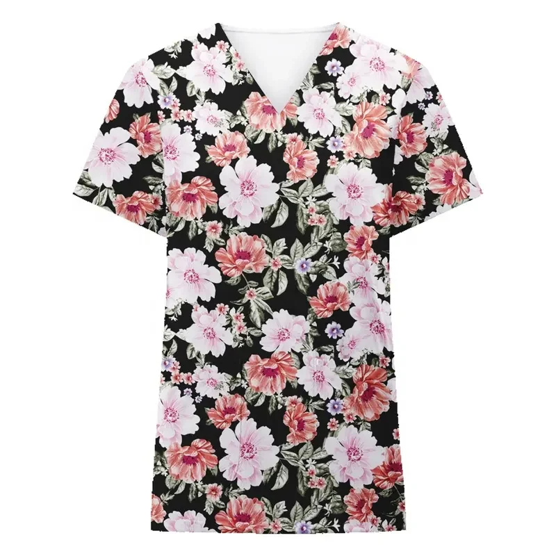 new arrival printed uniforms for hospital surgical scrub clinic uniform