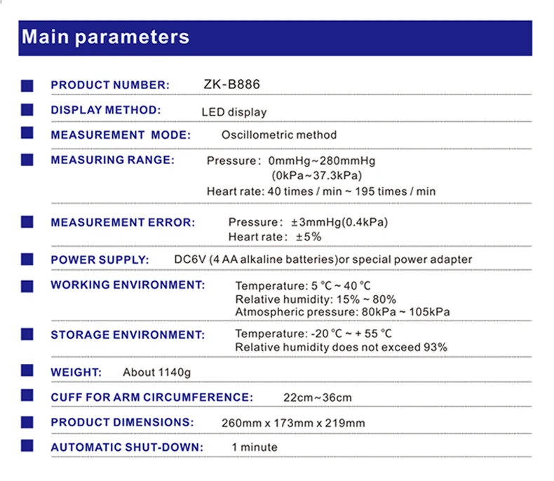 Tunnel Blood Pressure Monitor Digital BP Manufacturer Jziki New Arrival Tubular Flexible Size BP Cuff