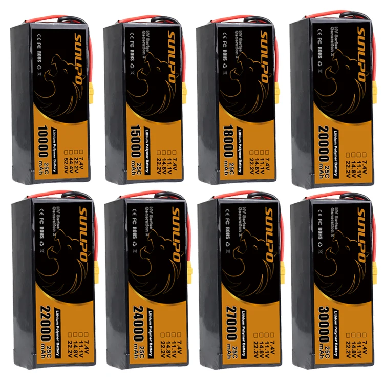 20l 22l 25l drone battery packs 22000mah 14S 51.8V 25C agriculture drone sprayer smart battery packs with AS150U 16pin connector