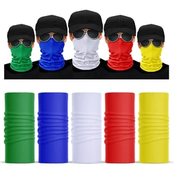 2021 Directly Factory Wholesale Price Ice Silk  Fabric Tubular Blank White Colorful Seamless Neck Bandana for Custom Design