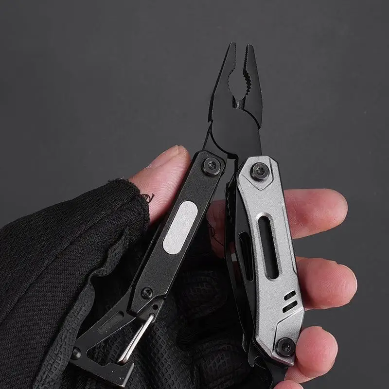 Portable outdoor camping stainless steel tool pliers combination Knife saw chain multi-function pliers