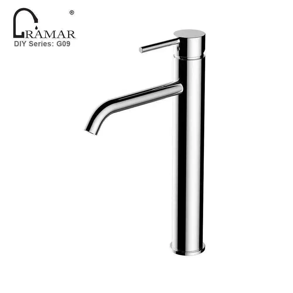 LOW MOQ Rose Gold Brass Single Handle Hot And Cold Water Bathroom Basin Tap
