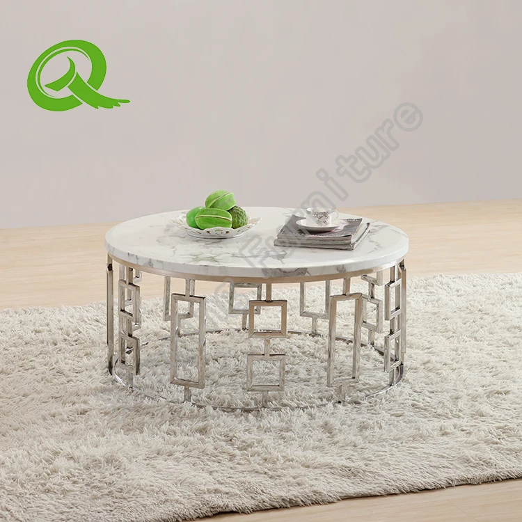 
China manufacturer glass stainless steel legs fancy coffee table 