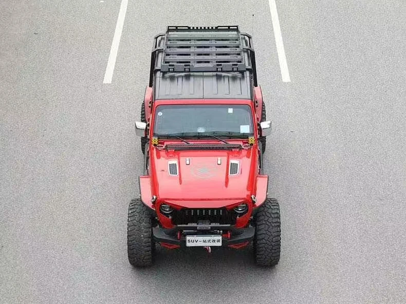 MANx4 Roof Rack Luggage Basket Cargo Carrier For Jeep Wrangler JK