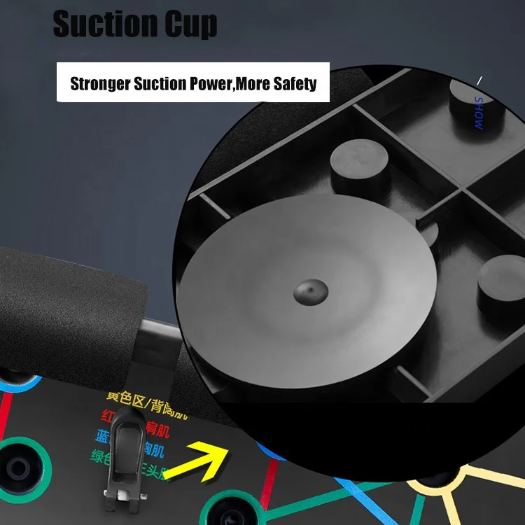 FAST TO SHIP In Stock Push-up Board Fitness Power Press 9 in 1 Push Up Board with Resistance Bands