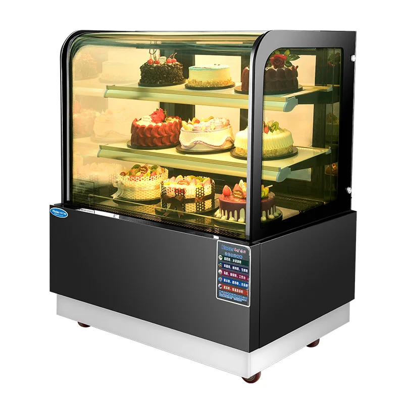 Huaer glass showcase pastry freezer cabinet display cake freezer