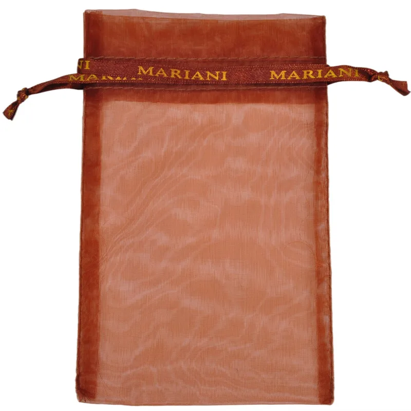 
Cheap Custom Personalized Organza Cosmetics Drawstring Bag Plain Organza Bags With printing on Ribbon 