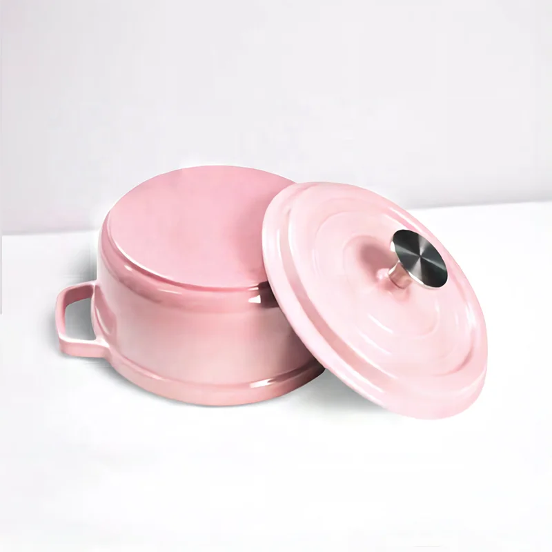 High-quality Cookware Manufacturers New Style Enamel Casserole 18cm Round Non-Stick Pot Cast Iron Dutch Oven for Toaster Oven