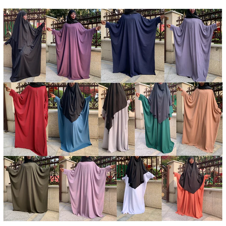 Wholesale High Quality Nida Muslim Tie Back Islamic Clothing Overhead Prayer Scarf Women Hijab Jilbab High Quality Nida Khimar