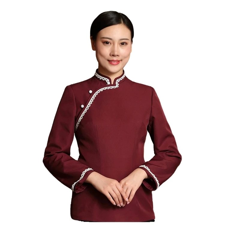 
Factory wholesale hotel room service cleaning staff uniforms restaurant uniforms 