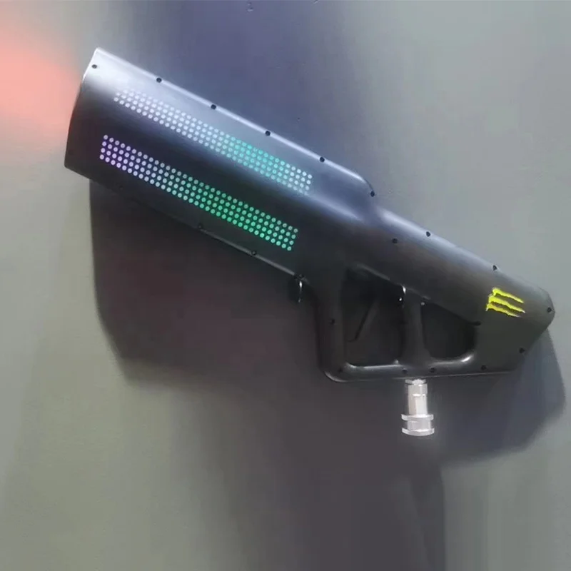 New Ancient Logo CO2 Gun LED Effect Smoke Super Magic Stage Streamer Cryo Fx Jet Machine Dj Gun Led Co2 Cannon Cool Fog Maker