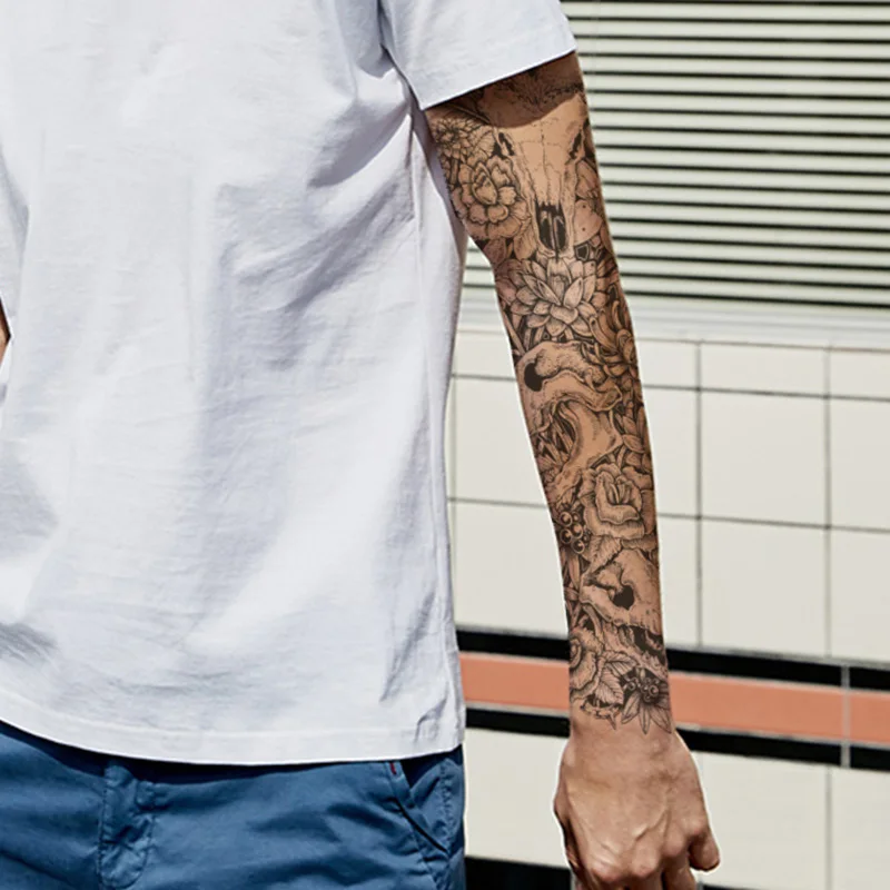 Custom Best Selling Super Big Tattoos Sticker Women Men Full Arm Shoulder Temporary Body Tattoo Designs